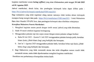 Pengumuman Matrikulasi FEB Untan T.A 2025-2026_001