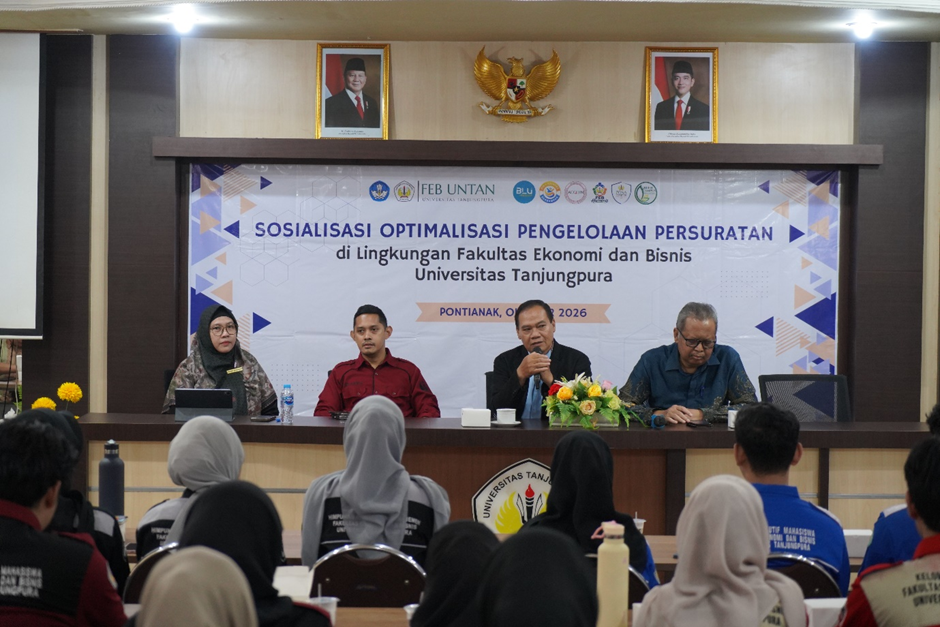 Fakultas Ekonomi dan Bisnis Universitas Tanjungpura Gelar Kegiatan Sosialisasi Optimalisasi Pengelolaan Persuratan di Lingkungan Fakultas Ekonomi dan Bisnis